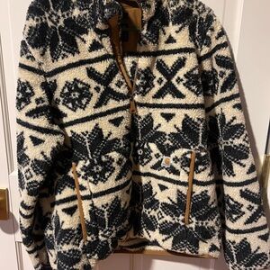 Carhartt Black and Cream Patterned Sweater